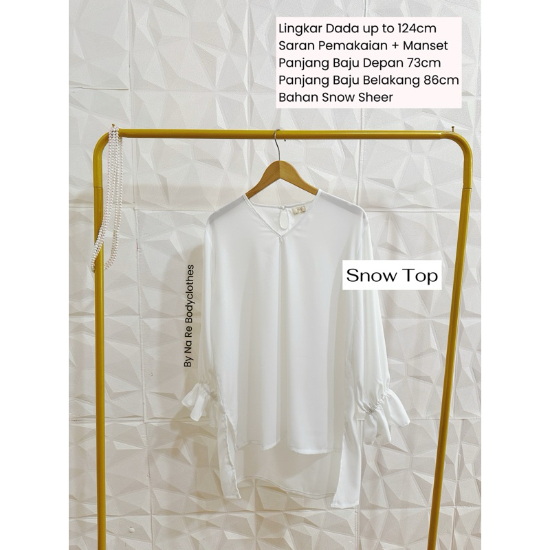 atasan Wanita/Blouse Putih Wanita/Snow Top/Atasan putih Wanita/Blus cantik wanita/Atasan polos putih