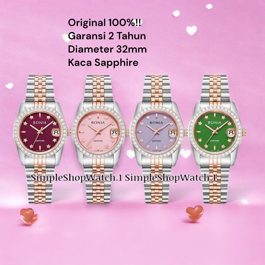 Original 100% BONIA Noble B10550-3679S B10550-3699S B10550-3669S B10550-3609S Jam Tangan Wanita Sapp