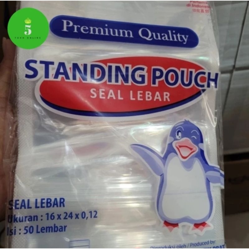 Standing pouch 16x24 Blutop seal lebar