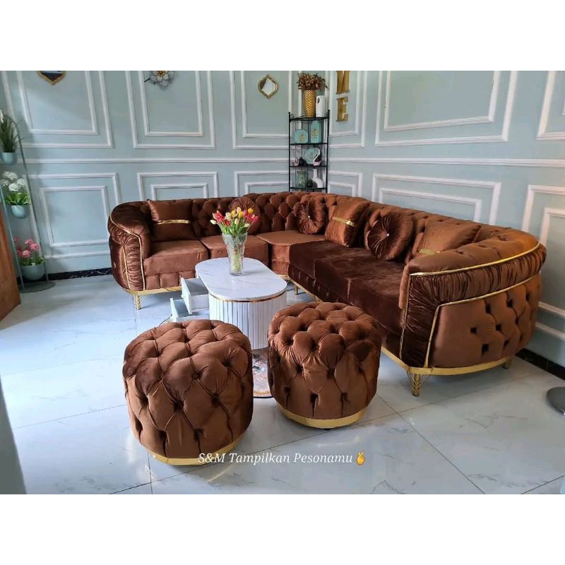 sudut turkiye sofa seribu kancing. sofa minimalis ruang tamu
