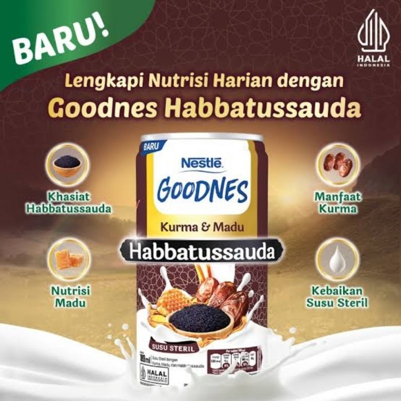 

Nestle Susu Steril Rasa Kurma dan Madu Habbatussauda 189 ml