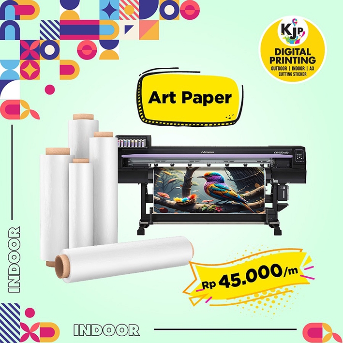 

KJP CETAK POSTER BAHAN ART PAPER / ART CARTON METERAN INDOOR