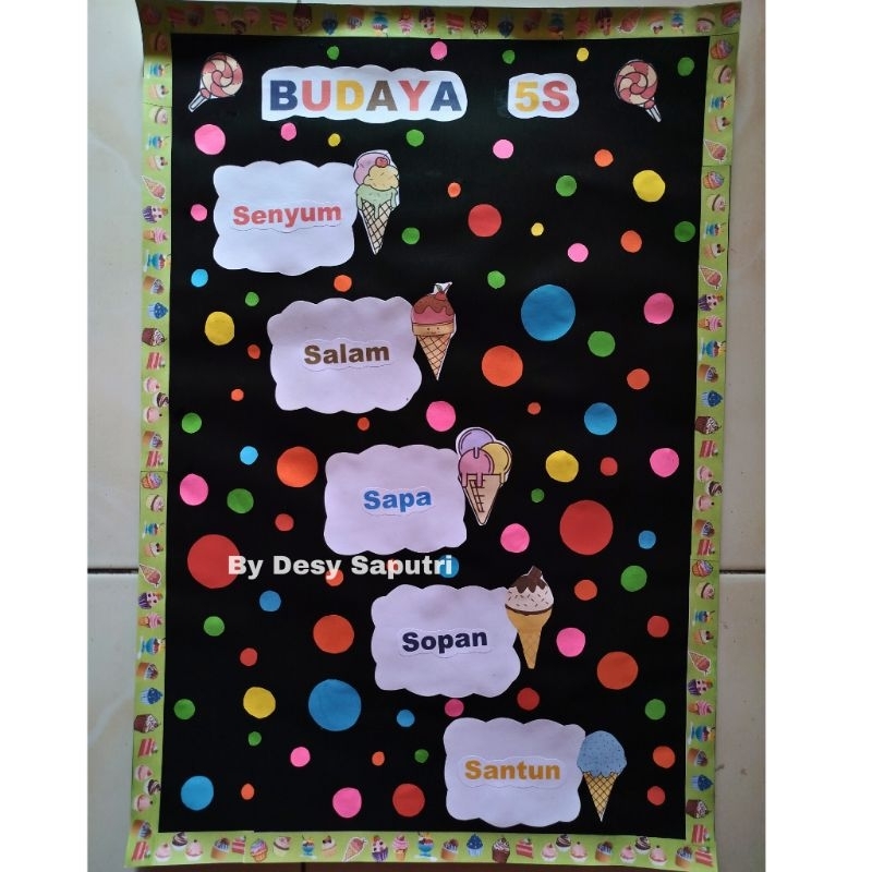 hiasan kelas budaya 5S handmade