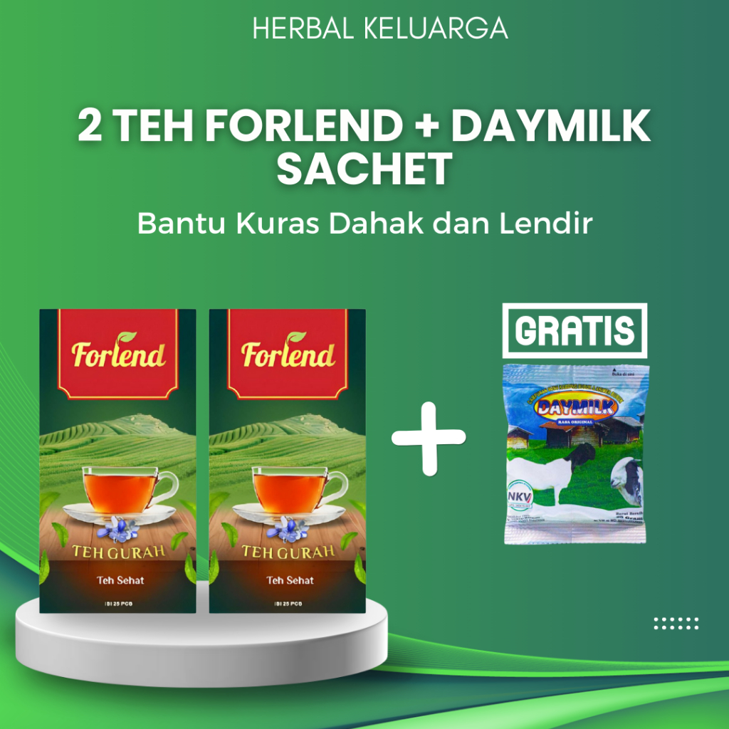 

FORLEND Teh Gurah - Membantu Atasi Permasalahan Lendir & Dahak - 2 Box (Free 1 Daymilk Sachet)