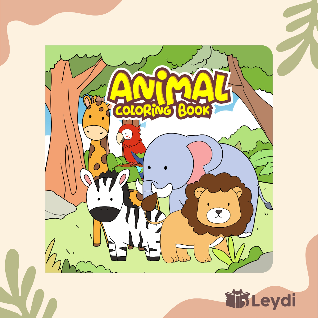Animal Coloring Book / Healing Coloring Book / Aesthetic / Buku Mewarnai Anak Dewasa/ 200 gsm