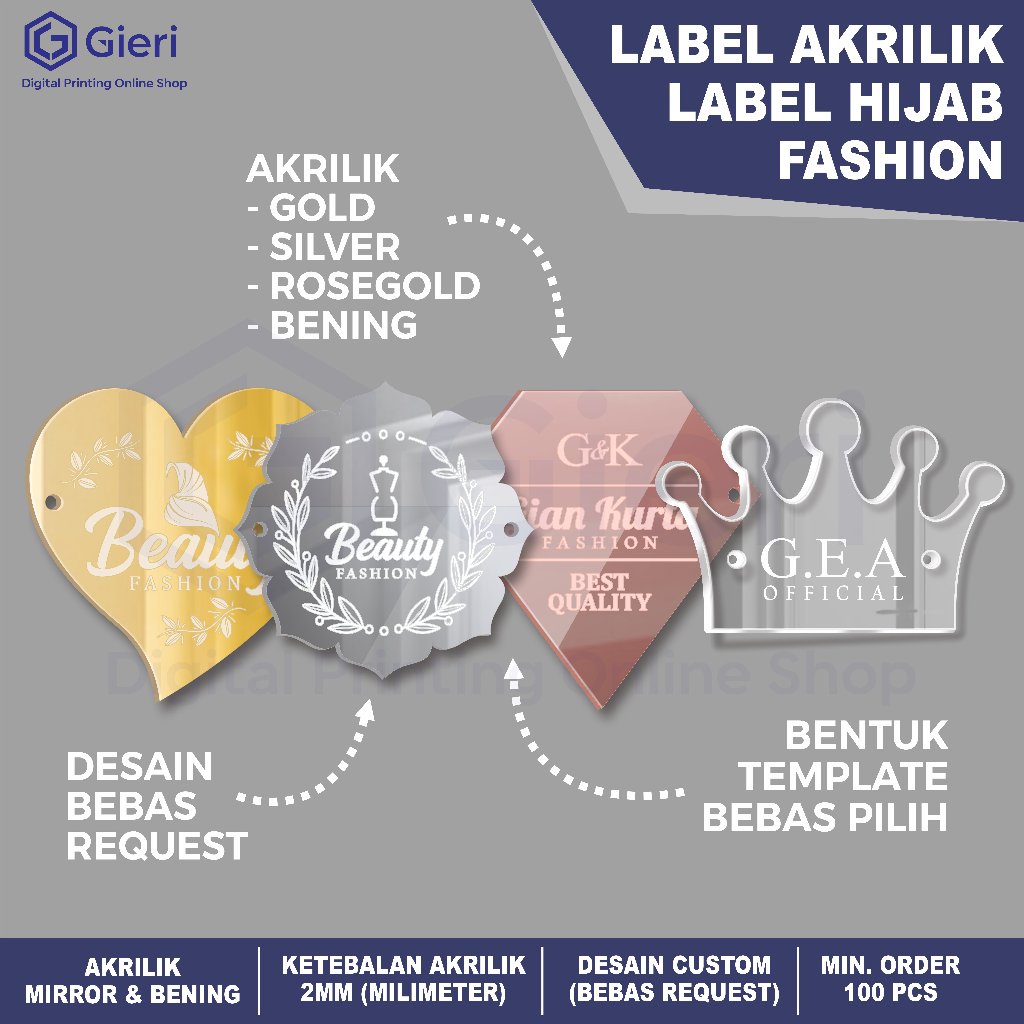 

GIERI - LABEL AKRILIK / AKRILIK MIRROR / LABEL AKRILIK FASHION