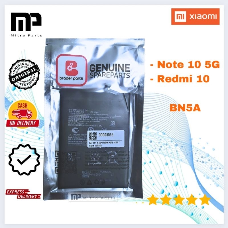 BATERAI XIAOMI REDMI NOTE 10 5G / REDMI 10 / POCO M3 PRO BN5A BRADERPARTS