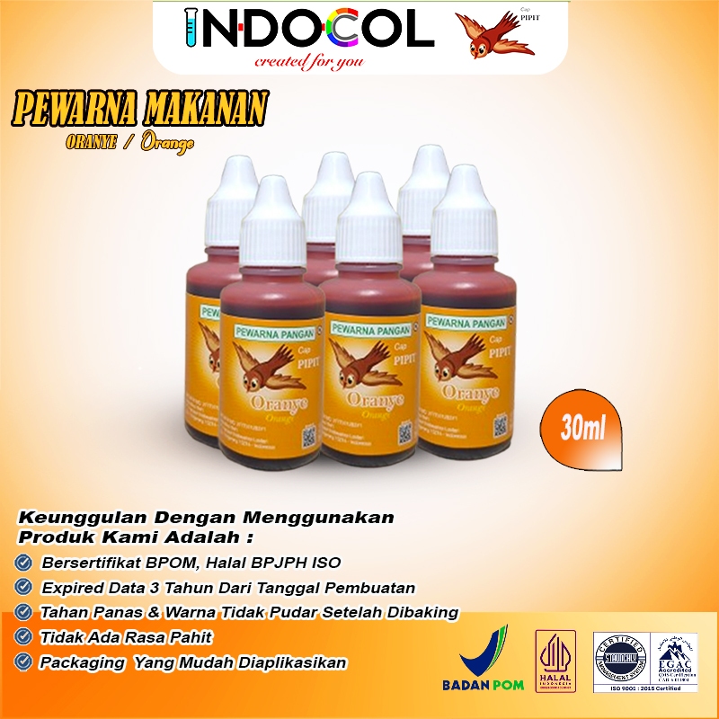 

PEWARNA CAIR ORANYE CAP PIPIT (1 LUSIN = 12 BOTOL x 30ml)