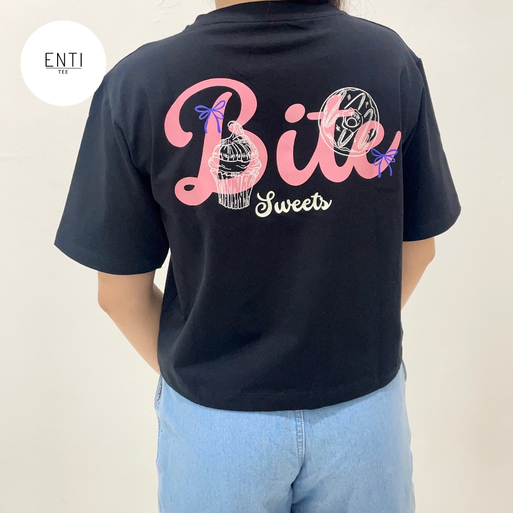 ENTITEE Crop Tumblr Tee Sweets | Baju Tumblr Tee | Kaos Tumblr Tee | Kaos Crop Wanita | Crop Tee | C