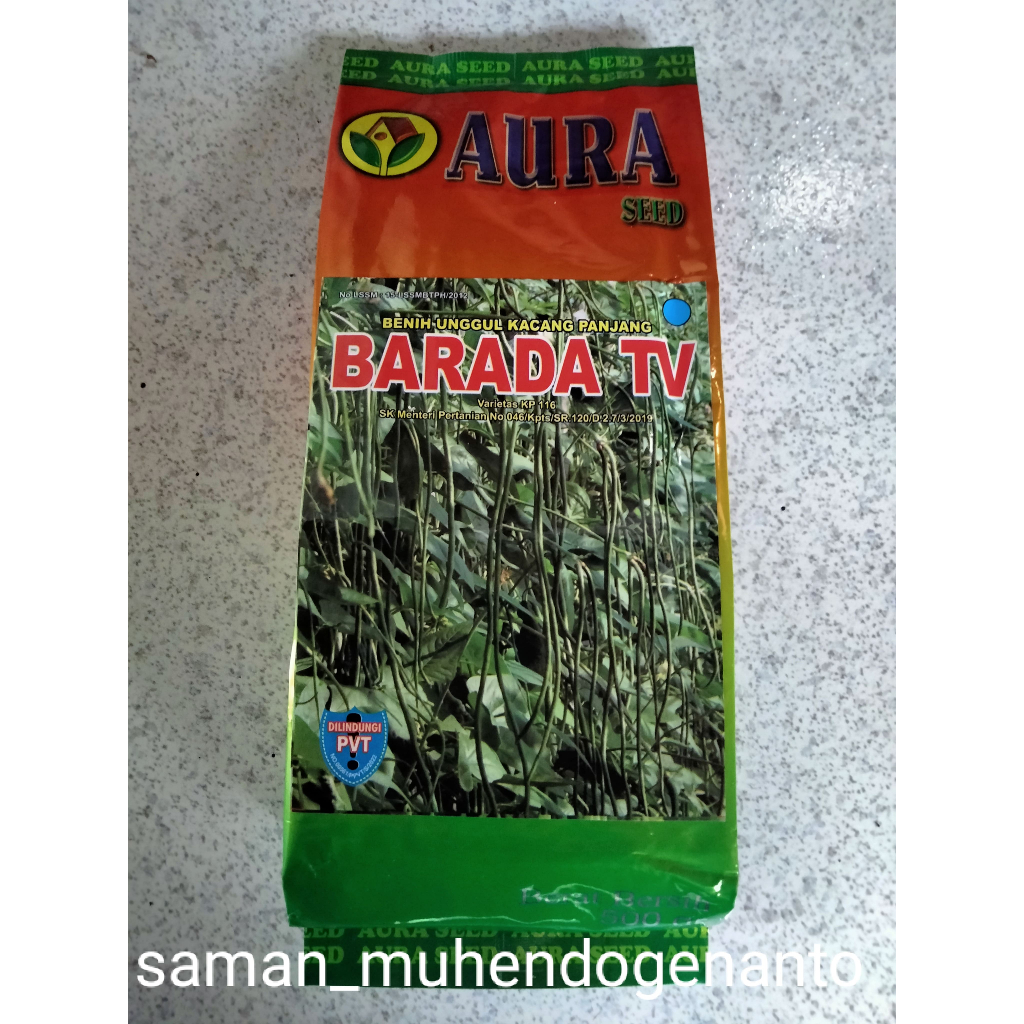 Benih Kacang Panjang BARADA TV Aura seed 500 Gram - Bibit Kacng Panjang BARADA TV