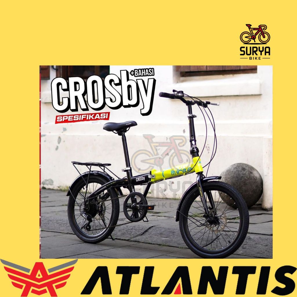 Sepeda Lipat Atlantis Crosby 16"+ Bagasi
