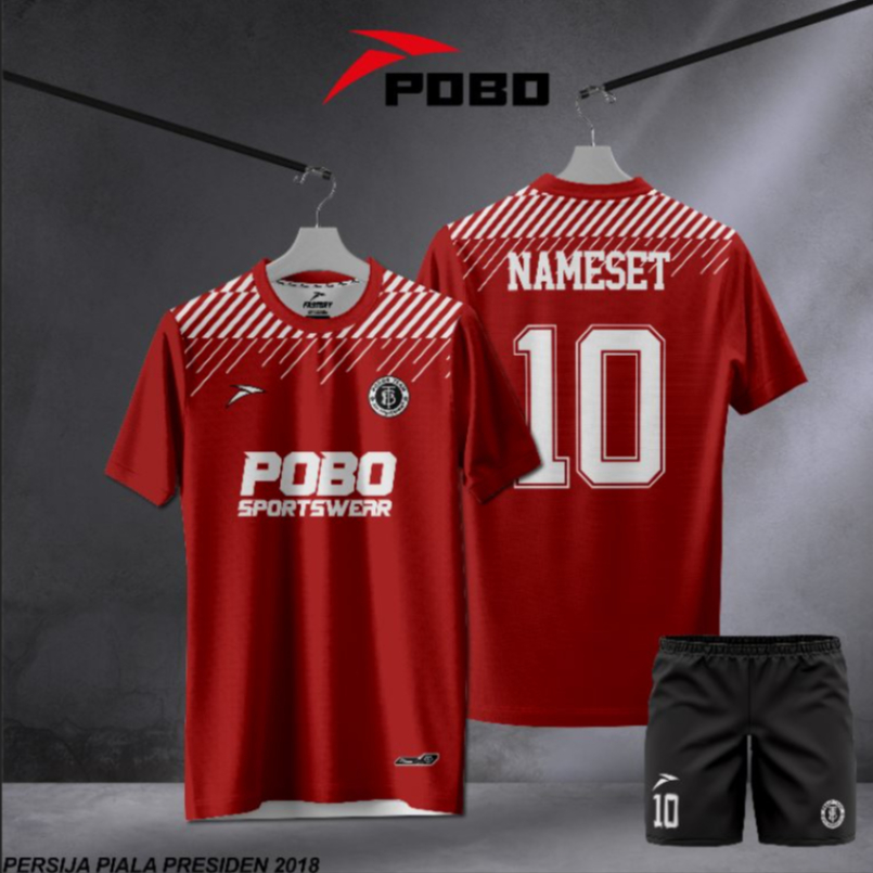 Jersey [PERSIJA PIALA PRESIDEN 2018] Bonus Celana, Logo, Nameset, Usia Anak-Dewasa