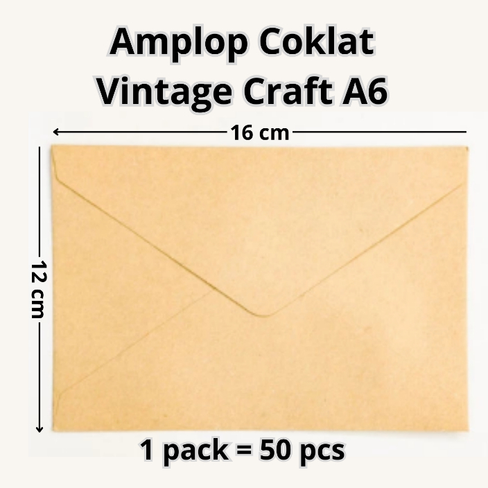 

Amplop Coklat Vintage Craft A6 (16 cm x 12 cm)