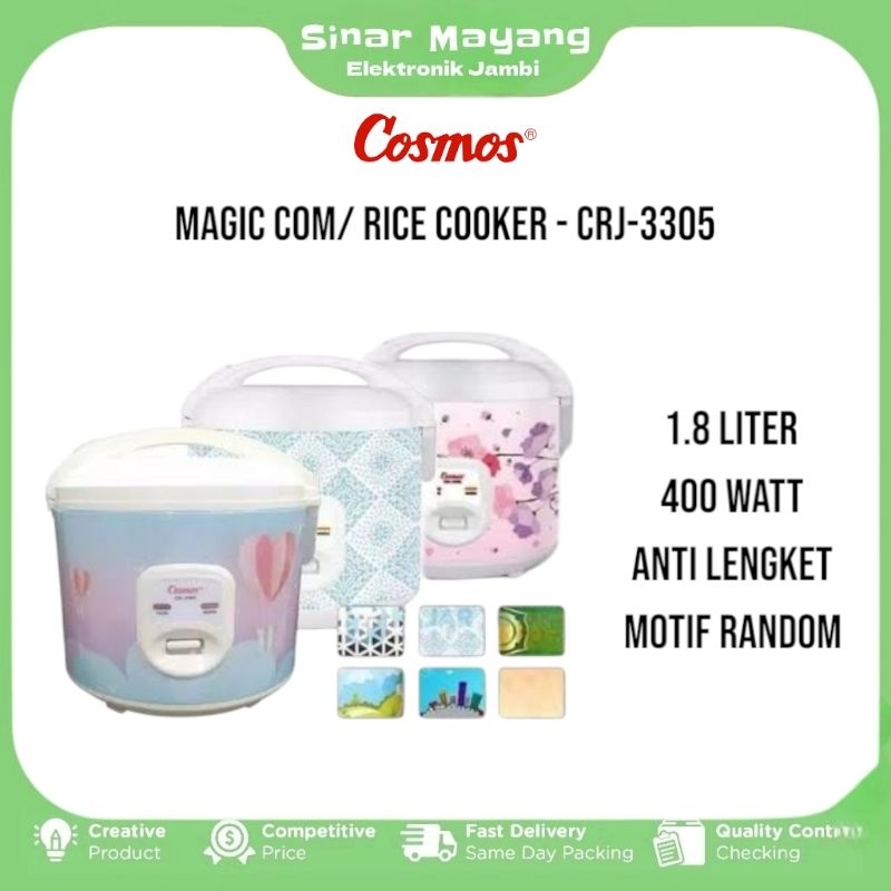 Magic Com COSMOS CRJ-3305/ Magic Com 1.8 Liter COSMOS/ Garansi Resmi COSMOS
