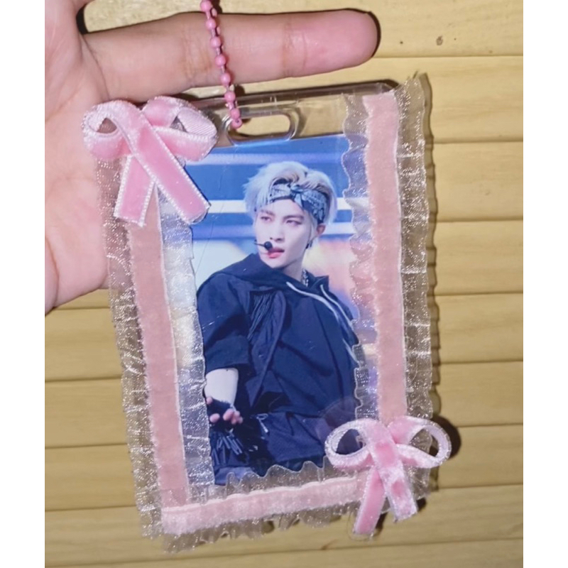 

[CAHOL ACRYLIC Coquette] ID CARD HOLDER Aesthetic Card Holder dengan pita beludru coquette + BONUS PC official