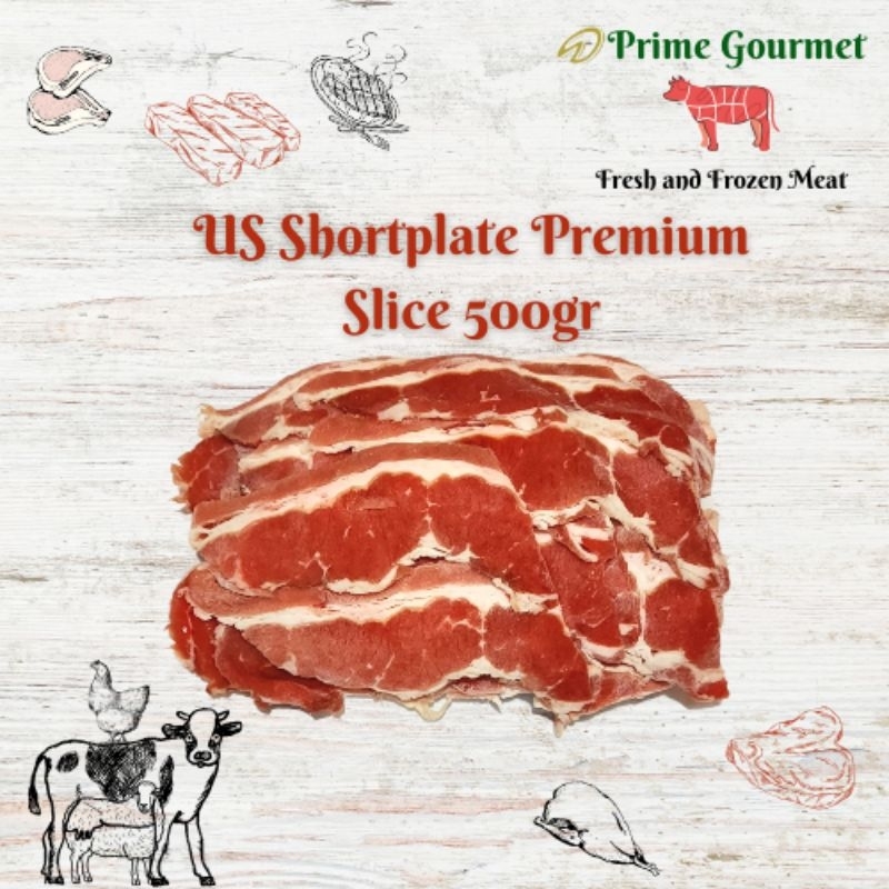 

US Shortplate Slice Premium 500gram / Beef Slice Tipis
