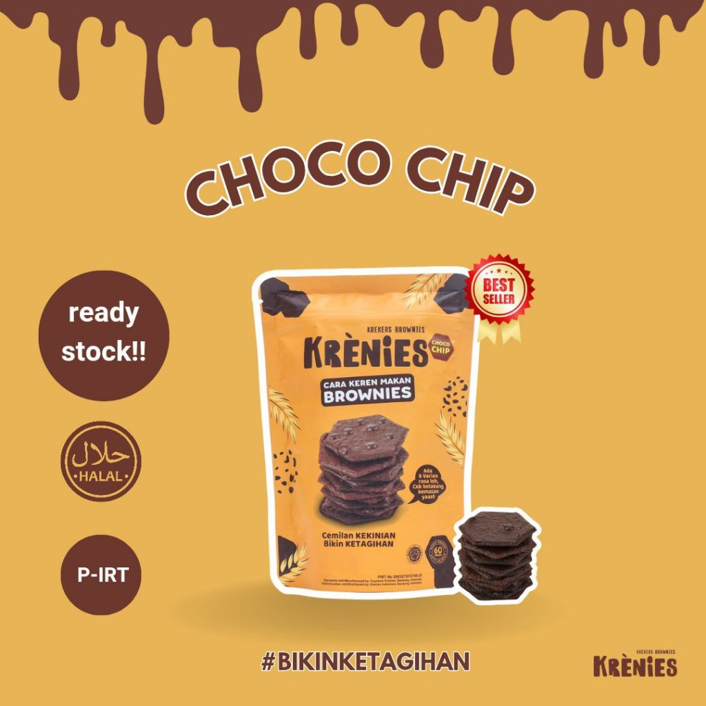 

CHOCO CHIP - KRENIES (KREKERS BROWNIES)