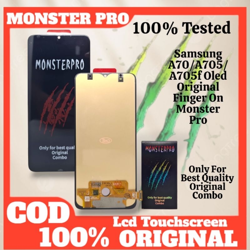 LCD TOUCHSCREEN SAMSUNG A70/A705/A705F OLED ORIGINAL FINGER ON