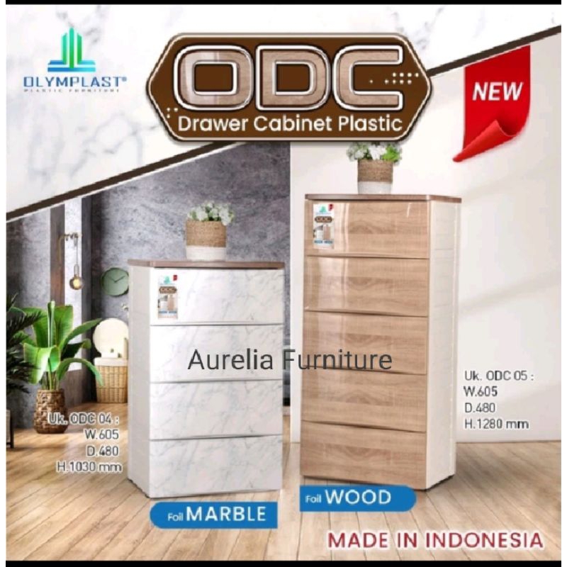 LEMARI PAKAIAN ODC 4/5 SUSUN MARBLE OLYMPLAST