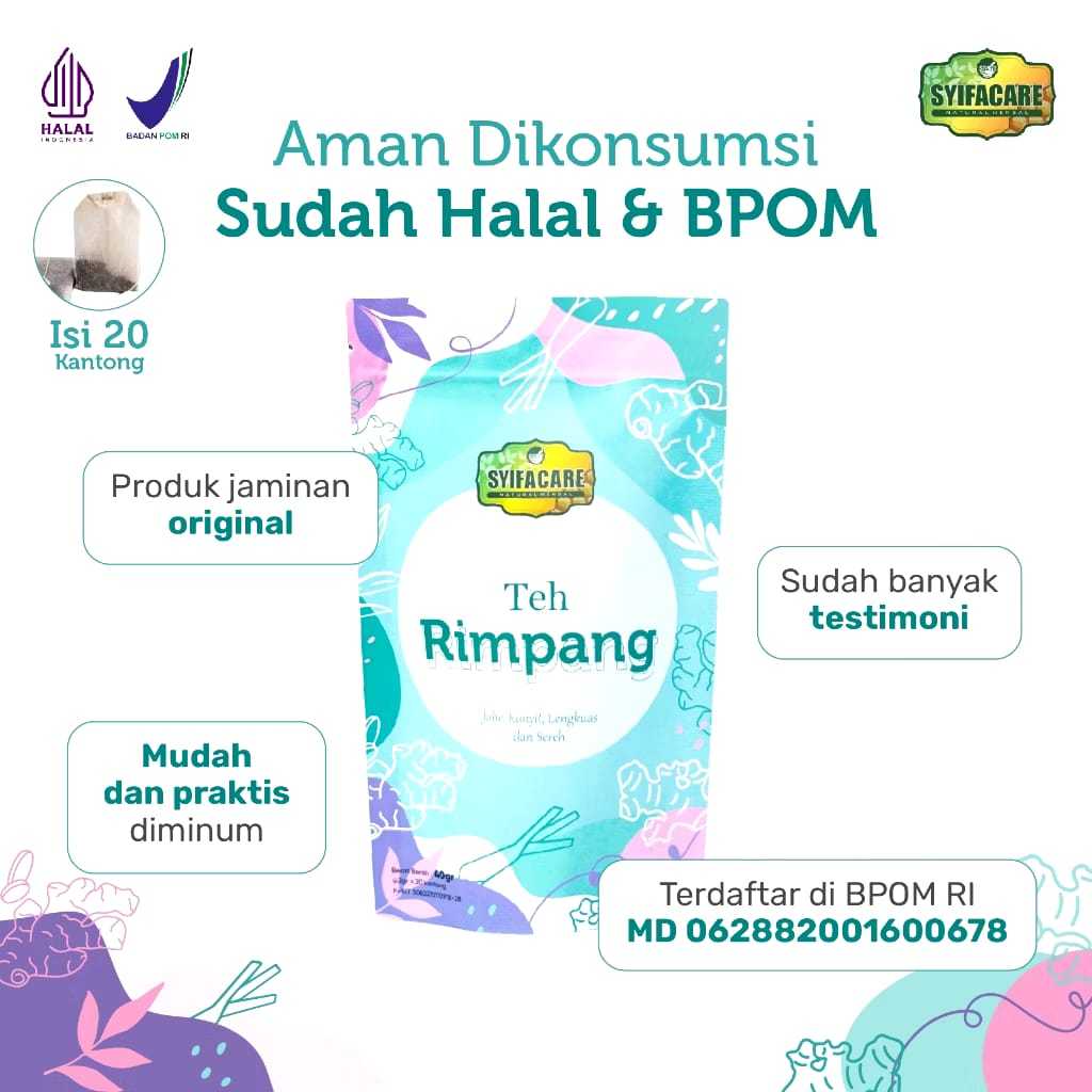 

Teh Rimpang Syifacare Minuman Rempah ala JSR Membantu Melancarkan Haid Menurunkan BB dan Detox Tubuh