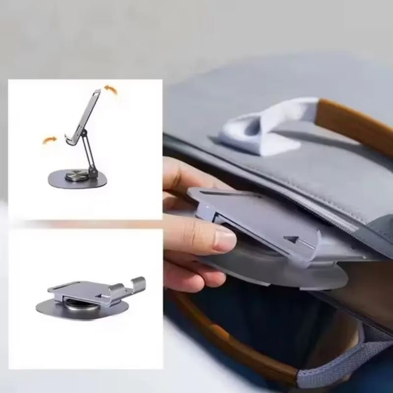 Cuci Gudang T13 Holder Metal Aluminium Besi Tablet / Hp Rotasi 360 Bisa Dilipat Dudukan Ponsel