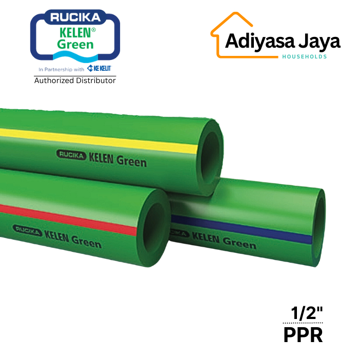 Pipa PPR PN 10 1/2 / (Rucika Kelen Green) / Pipa Air Panas PPR