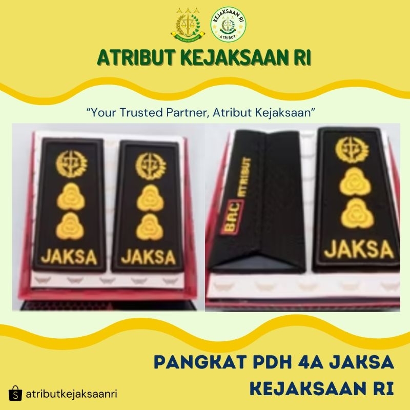 ATRIBUT KEJAKSAAN RI - PANGKAT PDH JAKSA 4A KEJAKSAAN RI