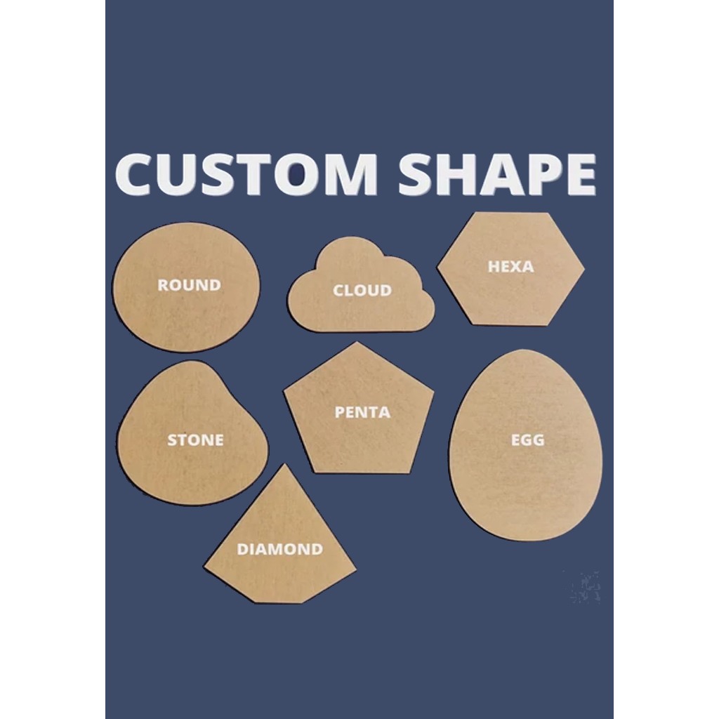 

Custom Acrylic Shape/ Akrilik Lembaran Potong Shape 2mm
