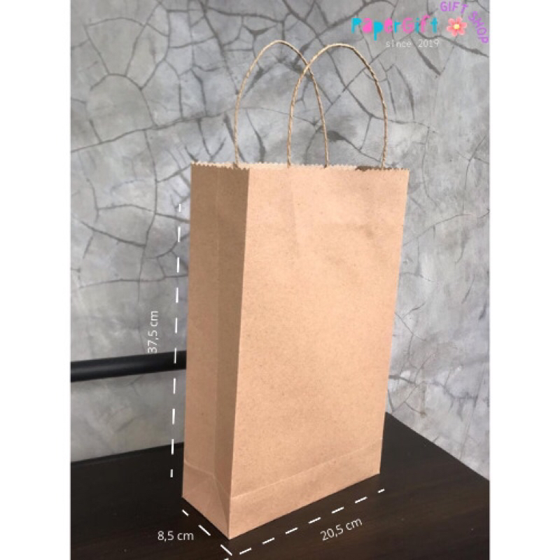 

PAPER BAG POLOS COKLAT 20,5x8,5x37,5
