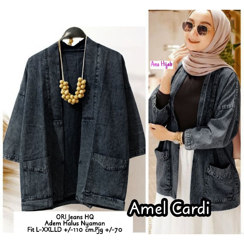 Cardi jeans wanita amel