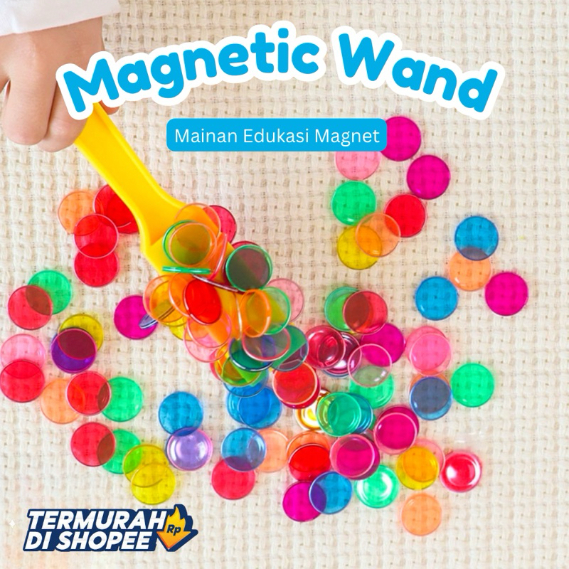 Promo Mainan Magnetic Wand + Chip Tongkat Magnet/ Magnet Edukasi Chip [Edufuntoys]