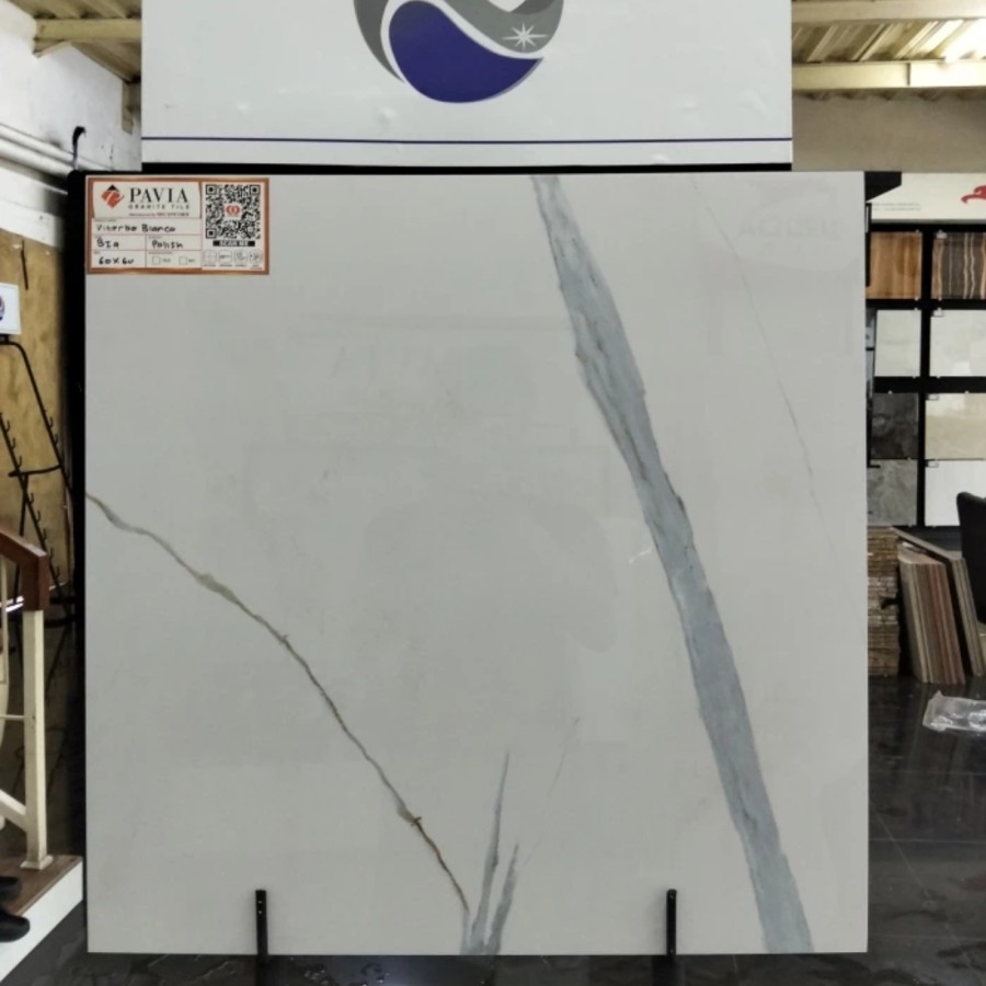 Granit lantai rumah motif carara ukuran 60x60 pavia viterbo