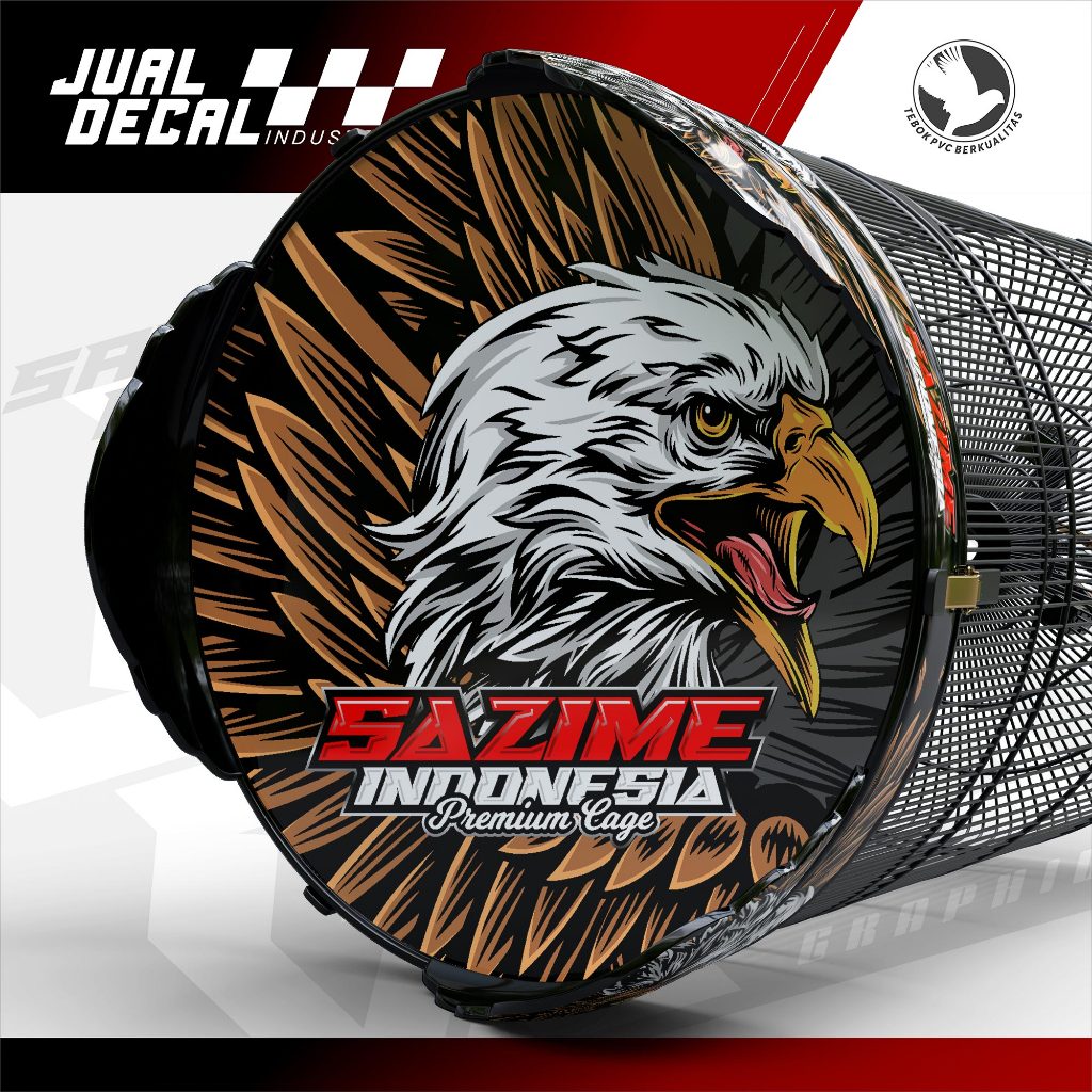 Stiker Sangkar MURAI SAZIME Eagle Decal Tebok Kandang Burung Anis Murai Batu Variasi No 1 2 3