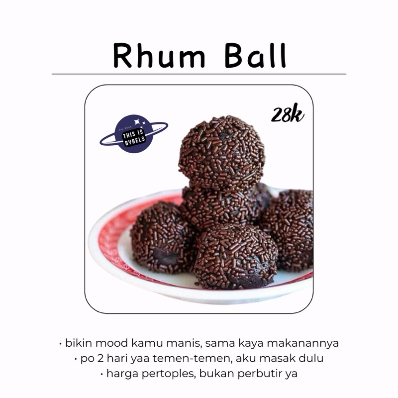 

Rhum Ball by ThisisbyBels | PRE ORDER 2 HARI