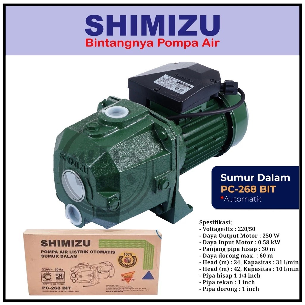 Shimizu PC-268 BIT Jet Pump Otomatis