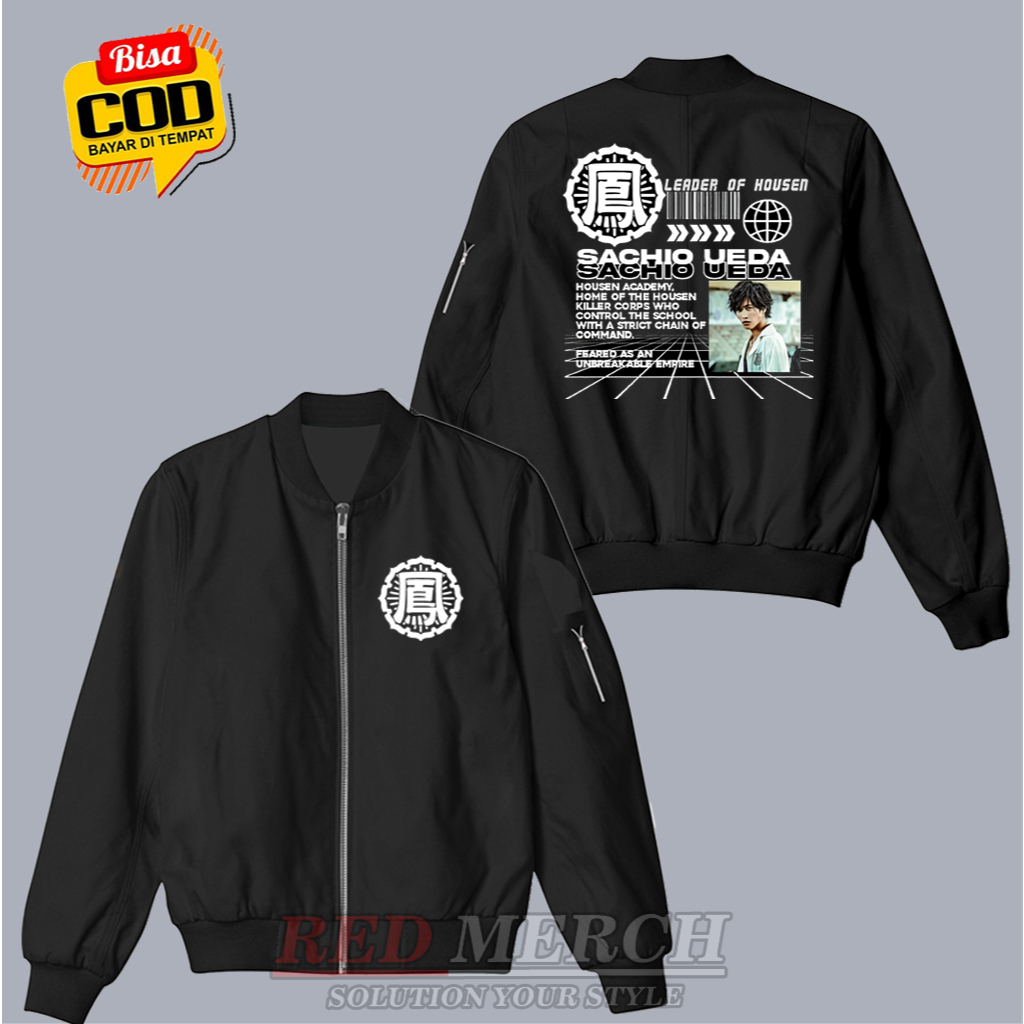 RedMerch // JAKET BOMBER LEADER OF HOUSEN SACHIO UEDA HIGH AND LOW THE WORST