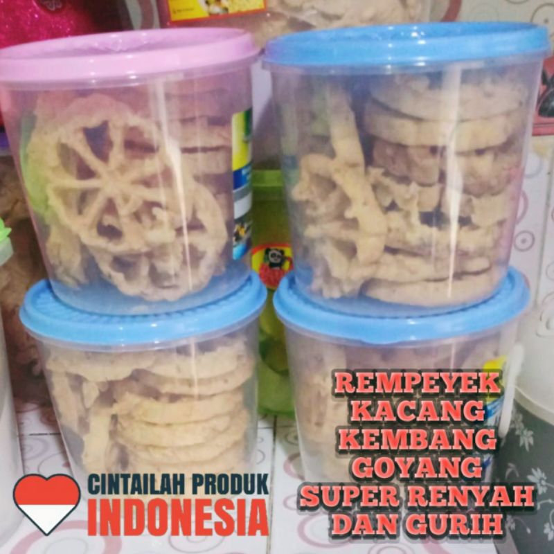 

CEMILAN MAKANAN RINGAN REMPEYEK KACANG KEMBANG GOYANG GURIH DAN RENYAH 400 GR