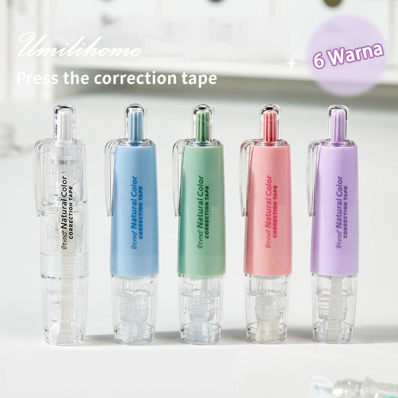 

Tipe X Kertas Aesthetic Sekolah Correction Tape 6m Retractable Pastel Tip ex Pita Koreksi Mekanik Lucu Alat Tulis Sekolah For Student Back To School Office Stationery