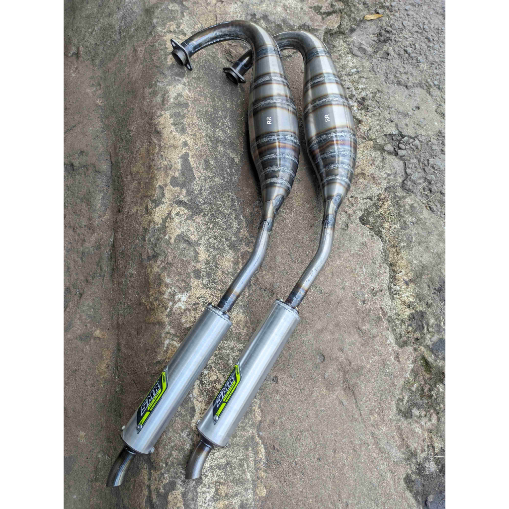 Knalpot SMR Ninja RR Plat Almu - Leher Plepet Step Standar