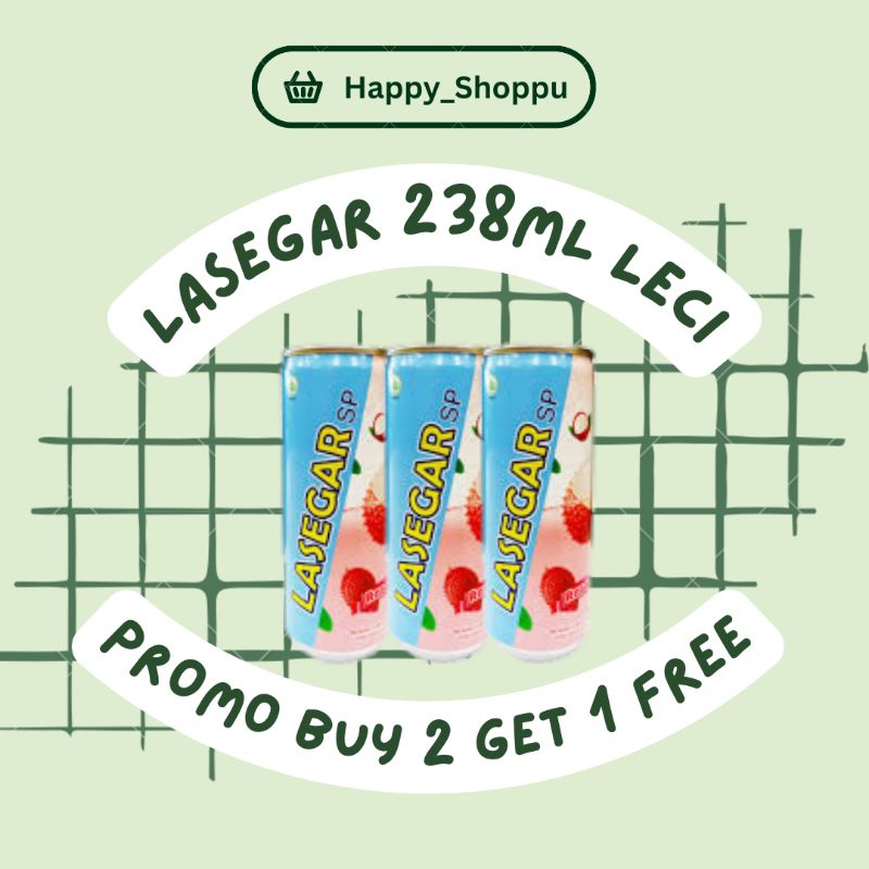 

Lasegar 238ml Leci Promo Beli 2 Free 1 kaleng