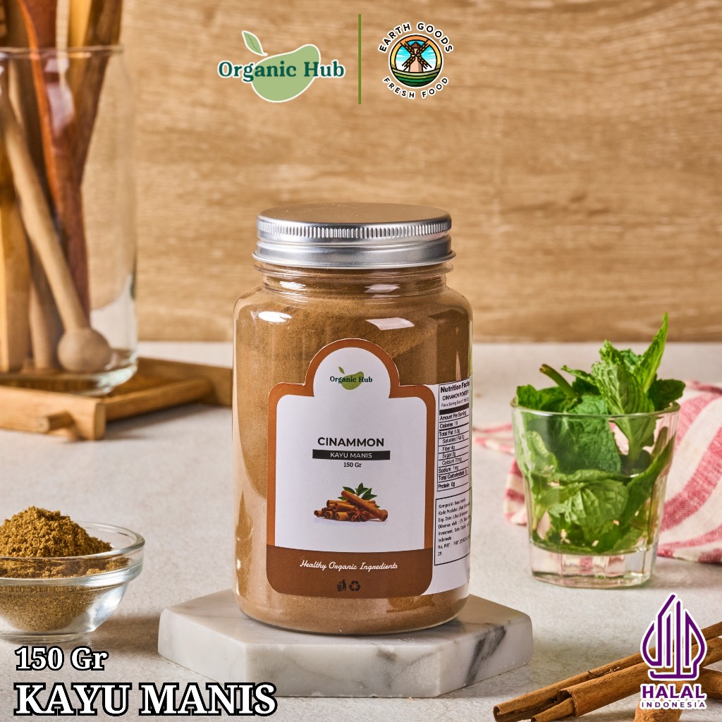 

Organic Hub Cinnamon Bubuk Bumbu Dapur Kayu Manis Murni Premium 150 gr