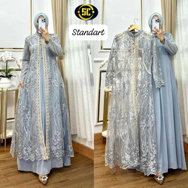 GAMIS BROKAT 2IN1 TERLARIS SUPER MEWAH BEST SELLER/GAMIS WANITA IMPORT PREMIUM
