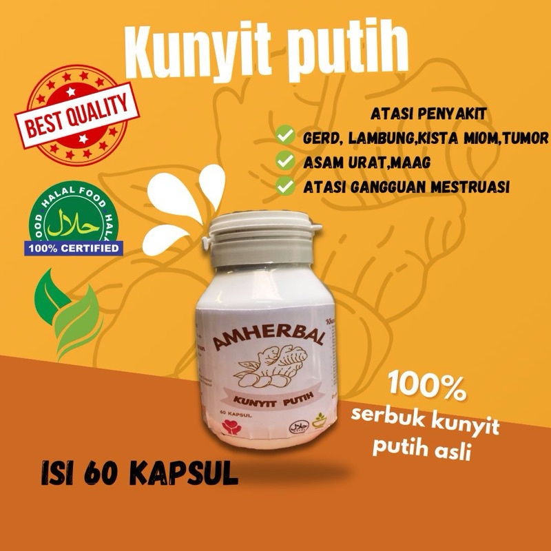 

AMHERBAL - Kunyit Putih ( Lambung, GERD, Tumor, Kanker kista ) obat herbal jamu suplemen