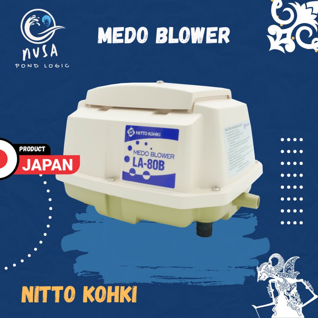 Nitto Air Blower Medo LA 80B Compressor Air Pump Pompa Udara Kolam