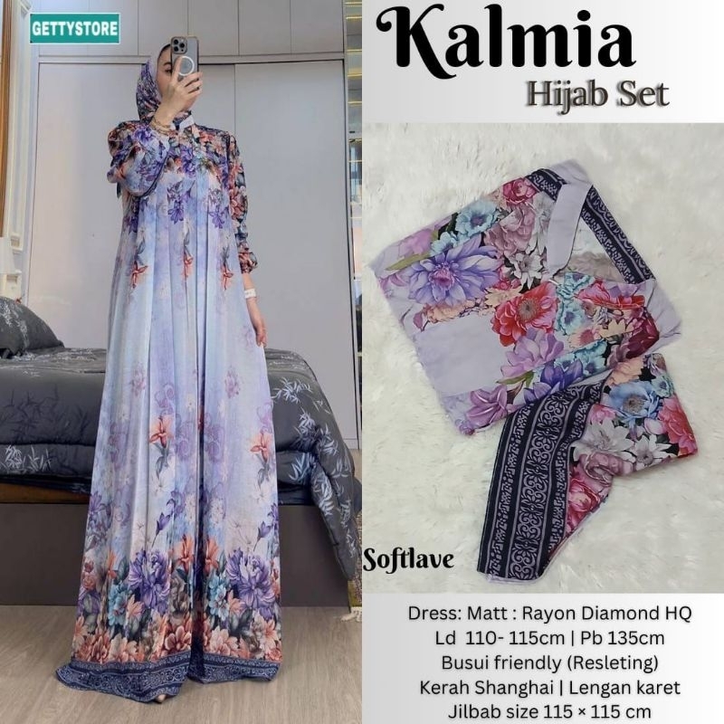 Gamis Set Dress Hijab Set Gamis Wanita Gamis Belinda Kalmia Gamis Rayon Dress Crinkle