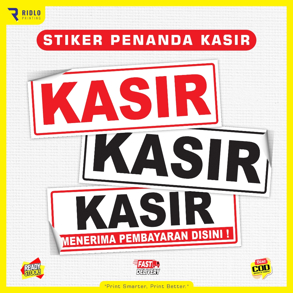 

STIKER KASIR | STIKER PENANDA KASIR | STIKER VYNIL ANTI AIR