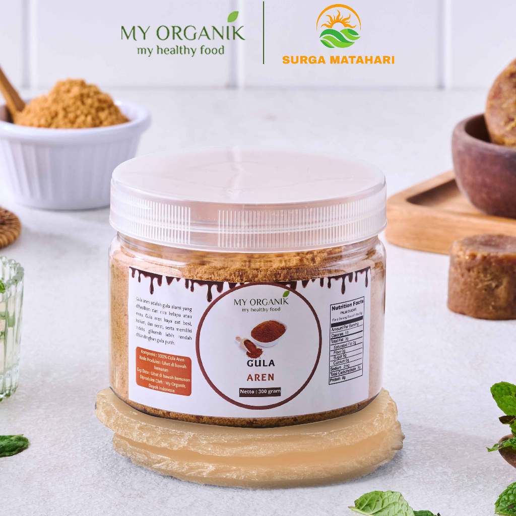 

My Organik Gula Aren Bubuk Organik Palm Sugar Asli 100% Tanpa Campuran Premium Murni