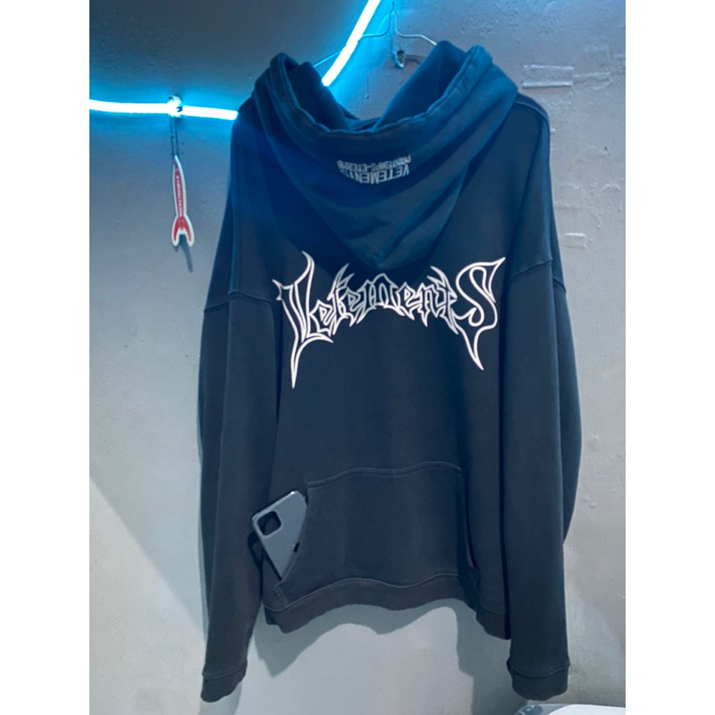 Vetements x champion reversible metal hoodie