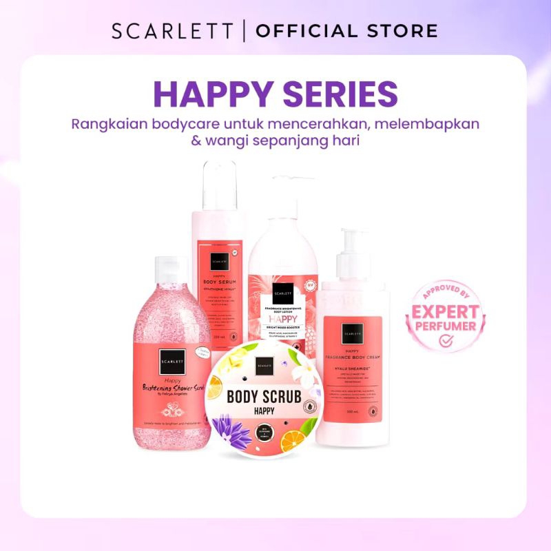 SCARLETT WHITENING HAPPY SERIES-Paket body care scarlett