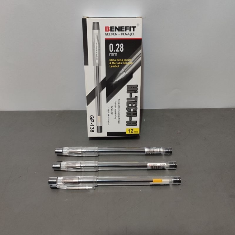 

1 Pak Pulpen Hi Tech Benefit isi 12 Pcs HITAM